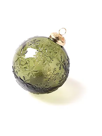 FYNCH-HATTON | Weihnachtskugel NOELI STERN Berry | dunkelgrün